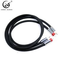 1 Pair Audio Cable XSSH DIY ODM ODM FA-220 PVC Case 2 Core Pure Copper OFC PCOCC Double RCA to RCA Signal Cables Wire Line Cord