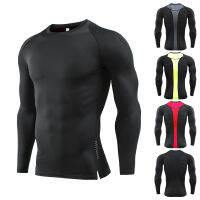 Mens Running Compression Clothes Long Sleeve Gym Fitness Tight T-shirt Cycling Football Basketball Sports Clothing Rashguard