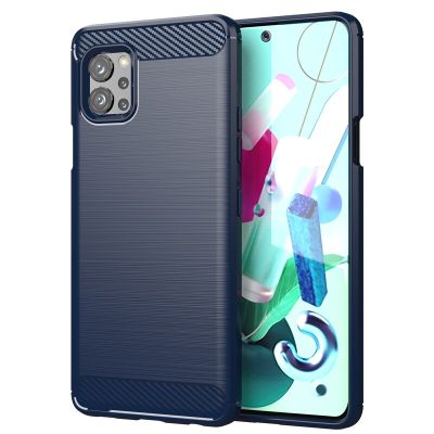 Sarung Dof ป้องกันซิลิโคนสไตล์ใหม่สำหรับ LG Q92 5G นุ่มเคสสำหรับ Lg คาร์บอนไฟเบอร์กันกระแทก Lg Q92ปลอกหุ้มเคสโทรศัพท์สุดหรู