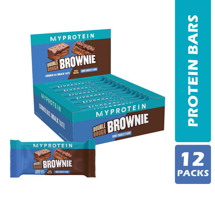 MyProtein Double Dough Brownie 12 Pack Chunky Chocolate / White Choco