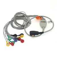 DMS 300-3 300-4A 300-4MGY-H3 H3M 10ตะกั่ว ECG Holter สาย Snap IEC