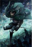 ◕❖✵ คลาสสิก Anime Attack บน Titan Eren Jaeger Eren Portrait Collection Art ฟิล์มพิมพ์ผ้าไหมโปสเตอร์ Home Wall Decor 24x36inch