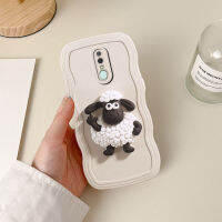 น่ารักแกะ3มิติฝาหลังสีทึบ TPU นิ่มระลอก F11Fashion F9สำหรับ OPPO เคสโทรศัพท์