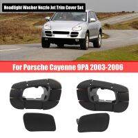 Car Front Headlight Washer Nozzle Jet Trim Cover Set for Porsche Cayenne 9PA 2003-2006