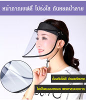 หน้ากากเซฟตี้ โปรงใส ป้องกันใบหน้า กันหยดน้ำลาย (คละสี)