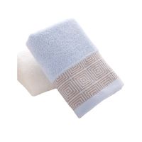 2pcs 35x75cm 100% Cotton Face Towels White Blue Brown Hair Towel For Adults Washcloth High Absorbent Home Hotel Pure Thick Towel Towels