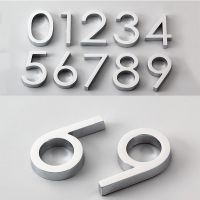 ◐ Silver House Door Number Sticker 0-9 Number Digit for Apart Hotel Office Room Number Address Home Door Plates