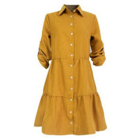 LTPH special sale 2021 spring Fashion Women Shirt Dress Long sleeve Single breasted Solid Elegant Casual Woven Big hem dresses