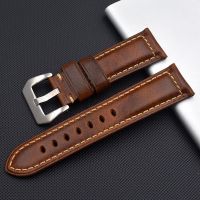 【Hot Sale】 Italian cowhide watch strap mens universal leather oil wax 20/22/24/26mm