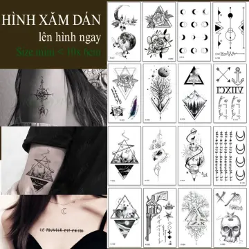 110 Hình Xăm Dán Tattoo Chữ Cái Hoạ Tiết Nhịp Tim | Lazada.vn