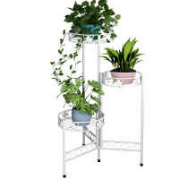 Flower Shelf Indoor Home Balcony Decoration Rack Wrought Iron Living Room Floor-standing Flower Pot Hanger Green Radish Succulent