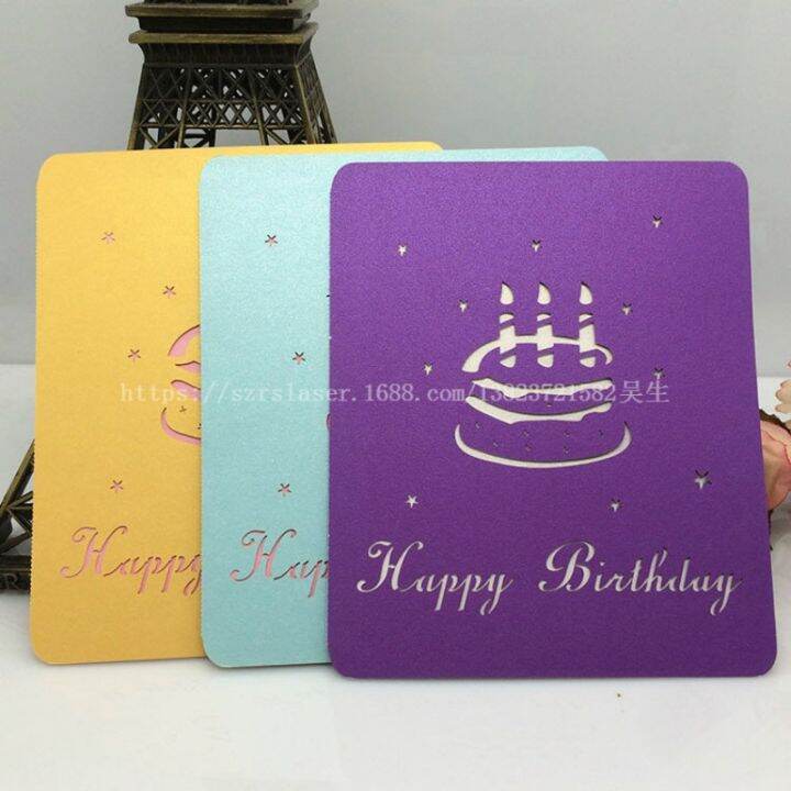 T006 50 Pcs Laser Cut Greeting Card Wedding/christmas/birthday Hollow