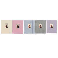 Portable Mini 3in Photo Album Cotton Hemp Woven Shell 208 Pocket Decorative Picture Album for Ticket Card  Photo Albums