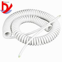 3-core 2-core white spring wire Spiral cable 22AWG 18AWG 15AWG 13AWG 2.5m 5m 7.5m power cord expandable cable Wires Leads Adapters