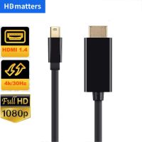 สายสัญญาณเสียง HDMI ช่องแสดงผลไปยังขนาดเล็ก4K 30HZ Thunderbolt1 2 Mini DP ไปยังสายเอชดีเอ็มไอสำหรับ Apple แมคบุ๊กโปรแอร์ Mini Dell