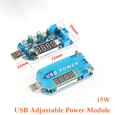 15W DC-DC USB ปรับโมดูลพลังงาน CC CV Step Updown Boost Buck Converter โมดูล5V ถึง3.3V 9V 12V 24V 30V Router DP2