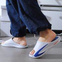 【CC】☄☍  Fashion Men Slippers Sandals Male Flip Flops Designer Alphabet Shoes Non-slip Thick