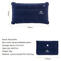 Naturehike Inflatable Pillows Compressed Portable Folding Pillow Suede Fabric Camping Travel Pillow NH18F018-Z