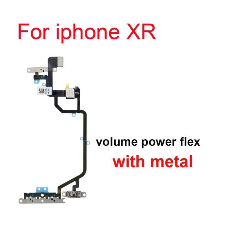 สวิตช์ควบคุมระดับเสียงพร้อมอะไหล่สำหรับราวโลหะปริมาณพลังงานสายเคเบิ้ลยืดหยุ่นสำหรับ-iphone-xs-xr-สูงสุด-xr