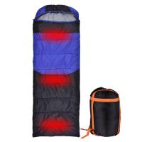 Camping Heating Sleeping Bag Down Cotton USB Heating Single Envelope Backpacking Sleeping Bag With 3 Level Temperature For Camp