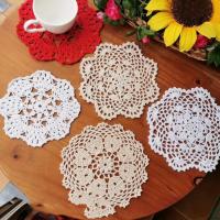 【hot】☊┅△  Round Hollow Coaster Plate Bowl Insulation Napkin Embroidery Placemat Mug Dining Table Cup