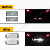 สำหรับ Dacia Sandero II Logan II สำหรับ Renault Clio Megane Kangoo Laa Master 2PCS LED ไฟป้ายทะเบียน Led จำนวนแผ่นโคมไฟ