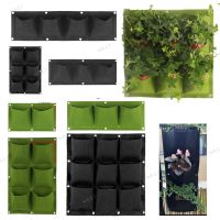 2/4/9 Pockets Vertical Garden Grow Bags Plant Wall Hanging Planting Pots Grow Planter Vegetable Gardening Supplies 17TH