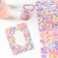 MOHAMM 1 Sheet Cute Cartoon Animal Stickers for Photocard Frame DIY Craft Collage Art Projects Journal Planners