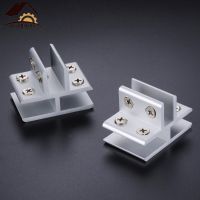 Myhomera Glass Clamps Shelves Holder 2 Ways 3 Ways For 8mm 10mm 12mm Thick Glass Clips Corner Bracket Clamp Showcase Aluminum