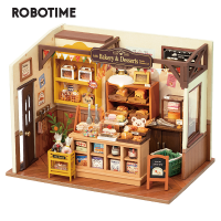 Robotime Rolife บ้านตุ๊กตา DIY สำนักเก็บเอกสารลึกลับของประดับตกแต่งเด็กขนาดเล็กบ้านตุ๊กตามหัศจรรย์แฟนตาซีชุดไม้ของเล่น-DG161อบบ้าน