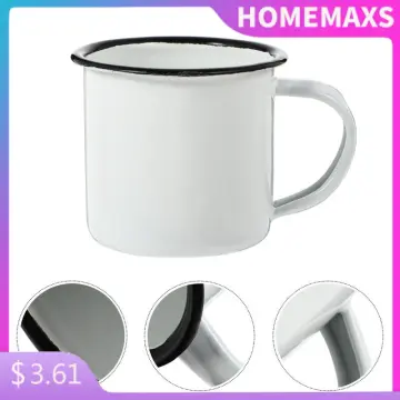 Homemaxs Mug Camping Cup Coffee Metal Enamel Water Mugs Vintage