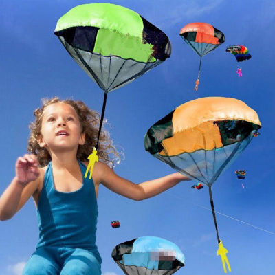 Hand Throwing Mini Soldier Parachute Funny Toy for Kid Game Play Educational With Figure Soldier Outdoor Fun Sports Play Game
