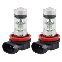 2PCS H11 H8 Fog Lamps Car 100W LED 8000K ICE BLUE 2323 Projector Led Fog Lights Driving Bulbs For Auto