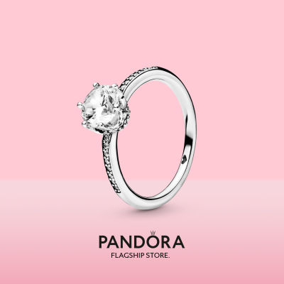 2023 Original Pandora_Clear Sparkling Crown Solitaire Ring
