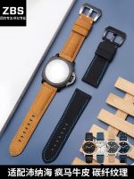 Nylon carbon fiber plaid watch strap suitable for Panerai PAM01661 441 Fat Sea leather watch strap 24mm 【JYUE】