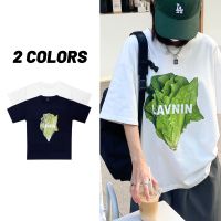 ?Sale80%?เสื้อยืดสกรีนลายกราฟิกผัก LAVNIN คอกลมแขนสั้น 2 สี