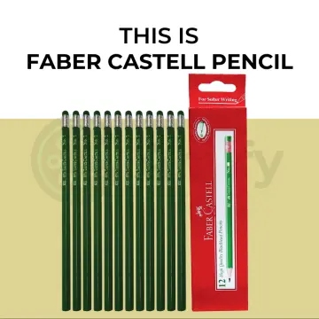 FABER CASTELL PENCIL WITH ERASER GREEN NO.1 3S