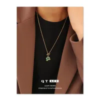 7Rings Trendy Fashion Style Flower Necklace for Women Neck Chain Choker for Girl Simple Jewelry for Female