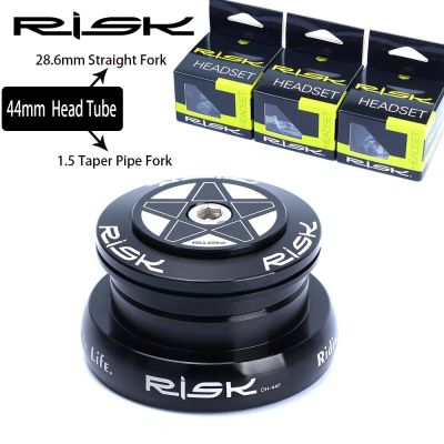 RISK DH-44F ชุดถ้วยคอจักรยาน MTB 44/44 สำหรับโช๊คคอเทเปอร์ Bicycle Bike Headset External Head Tube 28.6 mm.