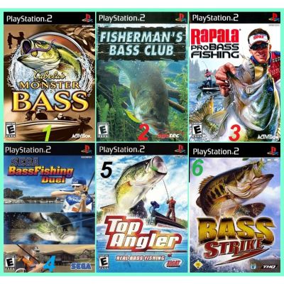 เกมส์ตกปลา PS2 Cabela- Fishermans-Rapala-Sega b-Top angler Pro-B strike ของ Playstation 2