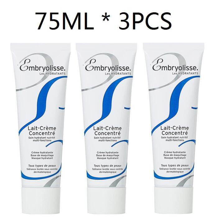 3ชิ้น-embryolisse-concentrated-lait-cream-face-primer-makeup-primer-nourishing-moisturizer-for-all-skin-types-skincare-cream