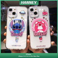 HANNEY เคสโทรศัพท์ลายรูปการ์ตูนสัตว์น่ารักน่ารักสำหรับ iPhone 14 13 12 11 Pro Max Plus เคสหลังชาร์จไร้สายซิลิโคนกันกระแทก Magsafe CPH-01