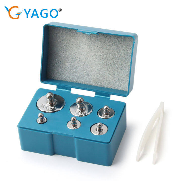 rcyago-5ชิ้น-เซ็ต-precision-calibration-set-chrome-plating-scale-weights-set-1g-2g-5g-10g-20g