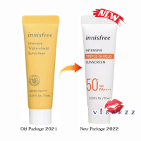 (Tester 10mL) Innisfree Intensive Triple Shield Sunscreen SPF50+ PA++++ กันแดดรุ่นใหม่ล่าสุด กันแดด คุมมัน กันแดดแรงๆ ได้ดี พร้อมปรับสีผิวให้ดูกระจ่างใส ใช้แทนเบสในวันสบายๆ ได้เลยค่ะ