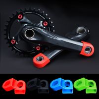 2Pcs Crank Protective Sleeve Crankset Protector Mountain Bike Gear Pedal Silicone Non slip Protective Cover Bicycle Accessories