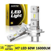 AUXITO 2Pcs H7 LED 60W 16000lm Head Light 12V 6500K LED H7 Fanless Bulb Mini 1:1 Wireless 5530 CSP Chip Car Head Lamp High Power Bulbs  LEDs  HIDs