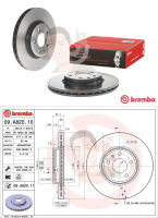 09 A820 11 จานเบรค ล้อ F (ยี่ห้อ BREMBO) รุ่น HC/PVT AUDI A4 (B8/B9) A5 (หลังใช้ 09.B969.11ร่วมกับ Porsche Macan) ปี2008-2015