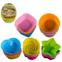 5pcs/Set Silicone Cake Mold Round Shaped Muffin Cupcake Baking Molds Kitchen Cooking Bakeware Maker DIY Cake Decorating Tools Bread  Cake Cookie Acces