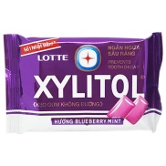 Kẹo Sing-gum Không Đường Lotte Xylitol Hương Blueberry Mint Vỉ 11.6g-tím