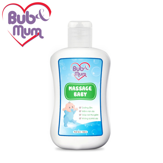 Dầu massage cho bé bub&mum chiết xuất tinh dầu thiên nhiên giúp dưỡng ẩm - ảnh sản phẩm 1